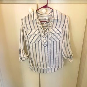 Collared top, mid sleeve